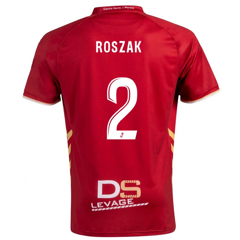 Danxen Criança Camisola Dimitri Roszak #2 Borgonha Dourado Alternativa 2025/26 Camisa Brasil
