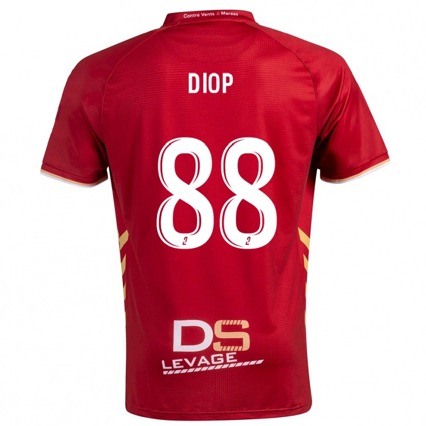 Danxen Criança Camisola Malick Diop #88 Borgonha Dourado Alternativa 2025/26 Camisa Brasil