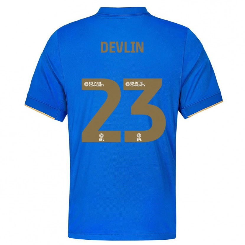 Danxen Homem Camisola Charlotte Devlin #23 Azul Dourado Principal 2025/26 Camisa Brasil