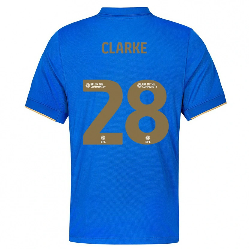 Danxen Homem Camisola Charlotte Clarke #28 Azul Dourado Principal 2025/26 Camisa Brasil