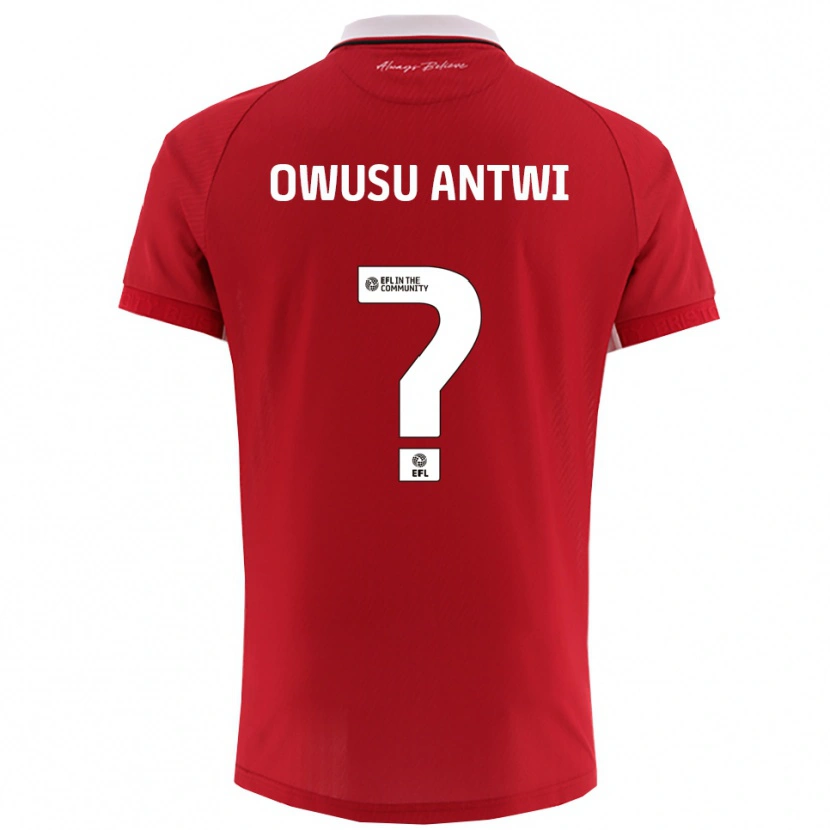 Danxen Homem Camisola Filbert Owusu-Antwi #0 Vermelho Branco Principal 2025/26 Camisa Brasil