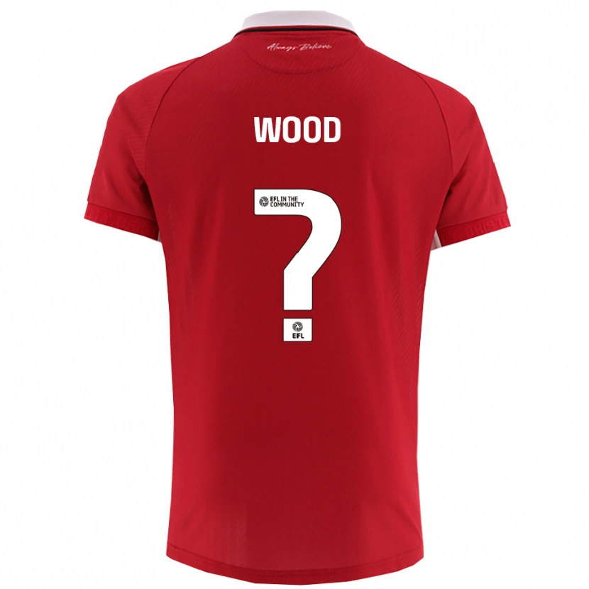 Danxen Homem Camisola Callum Wood #0 Vermelho Branco Principal 2025/26 Camisa Brasil