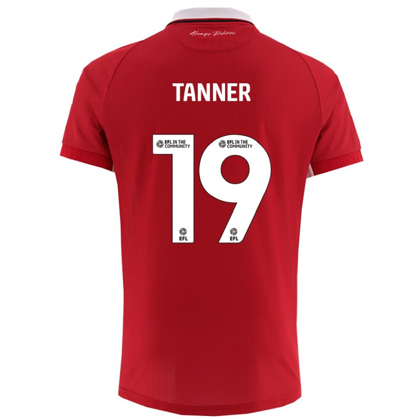 Danxen Homem Camisola George Tanner #19 Vermelho Branco Principal 2025/26 Camisa Brasil