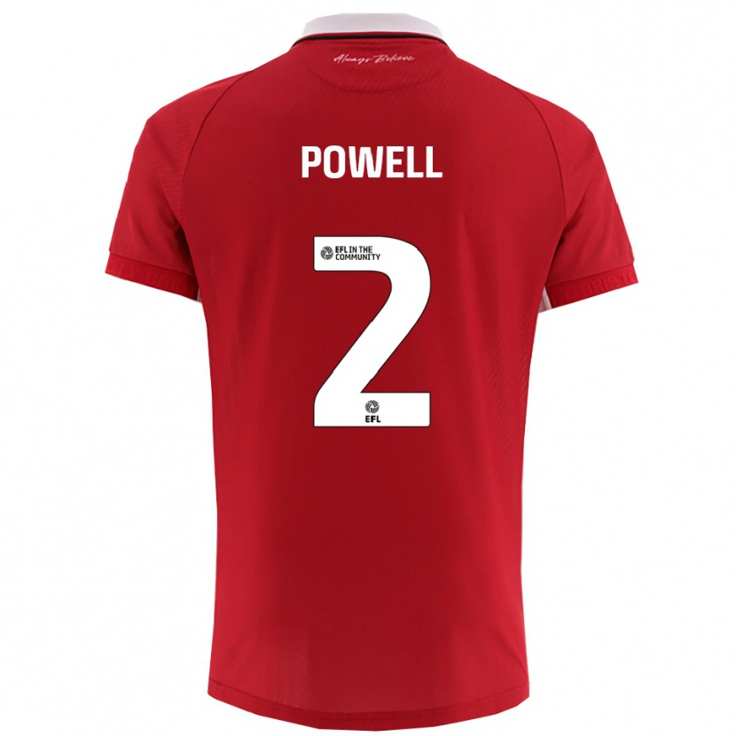 Danxen Homem Camisola Ella Powell #2 Vermelho Branco Principal 2025/26 Camisa Brasil