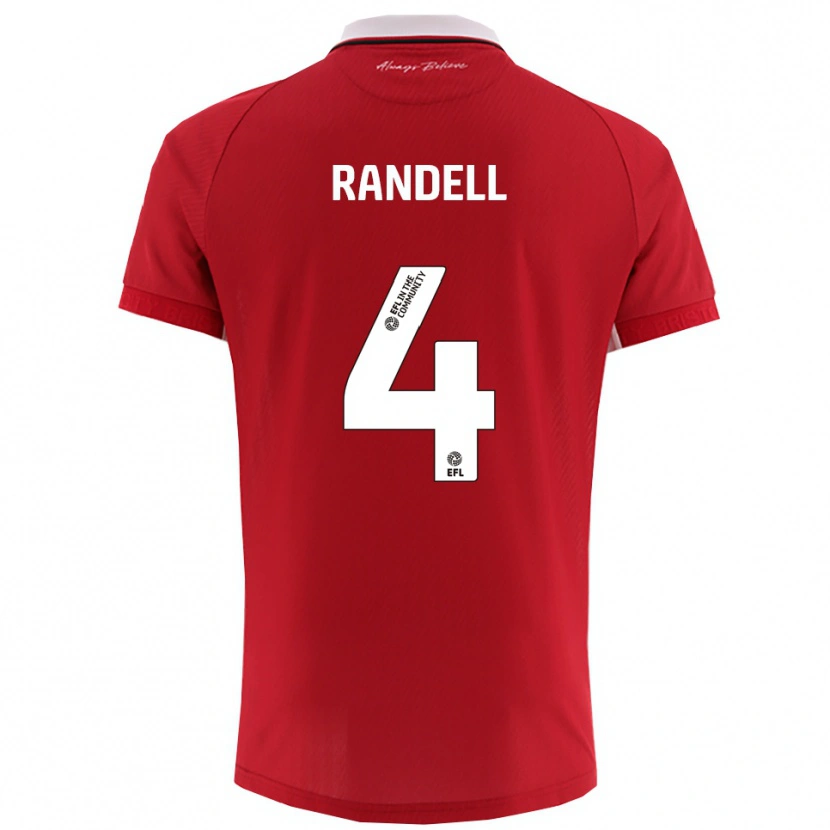 Danxen Homem Camisola Adam Randell #4 Vermelho Branco Principal 2025/26 Camisa Brasil