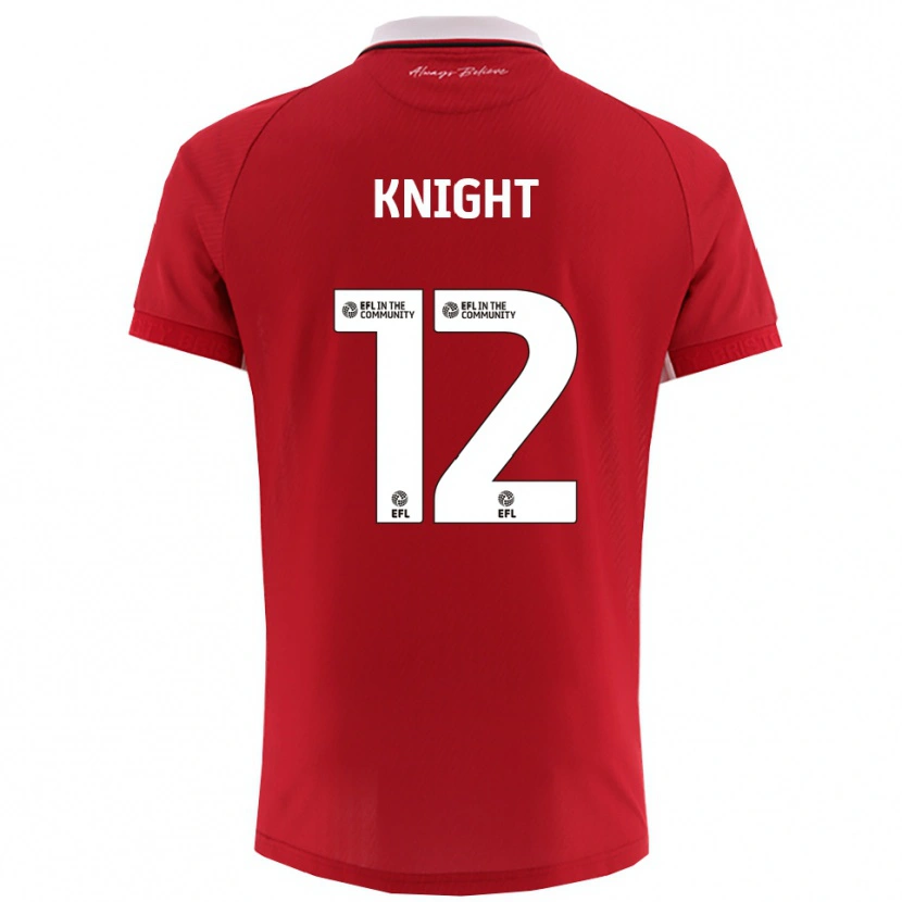 Danxen Homem Camisola Jason Knight #12 Vermelho Branco Principal 2025/26 Camisa Brasil
