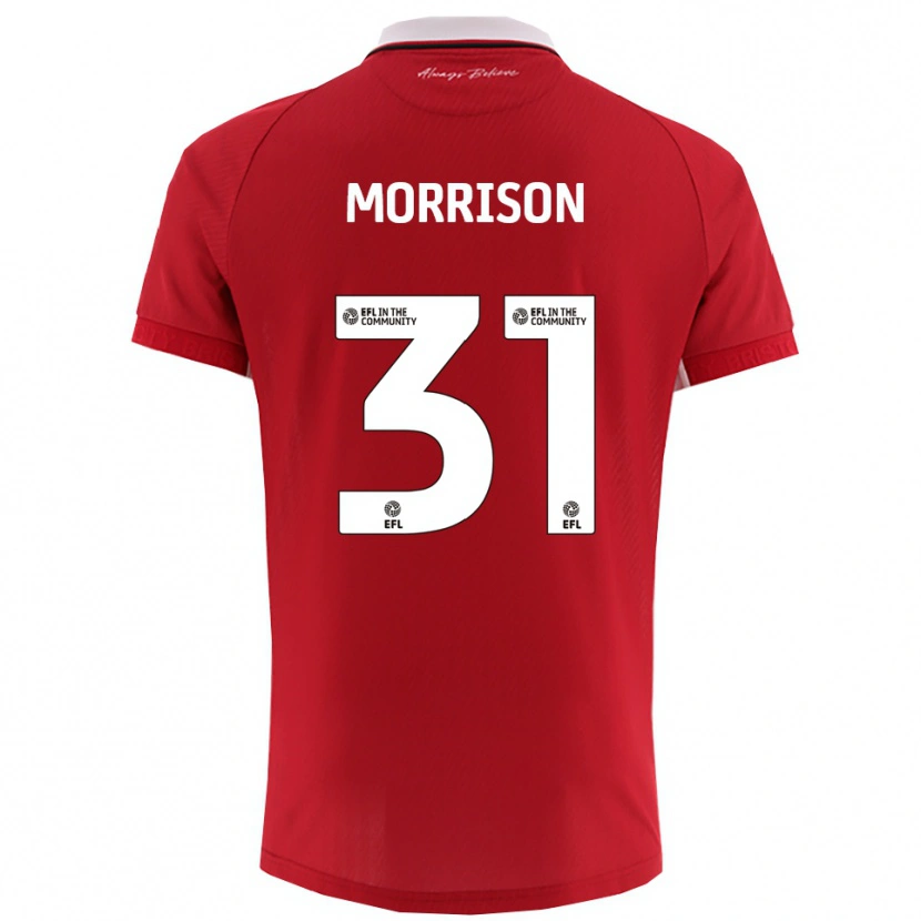 Danxen Homem Camisola Elijah Morrison #31 Vermelho Branco Principal 2025/26 Camisa Brasil