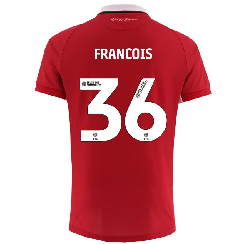 Danxen Homem Camisola Marlee Francois #36 Vermelho Branco Principal 2025/26 Camisa Brasil