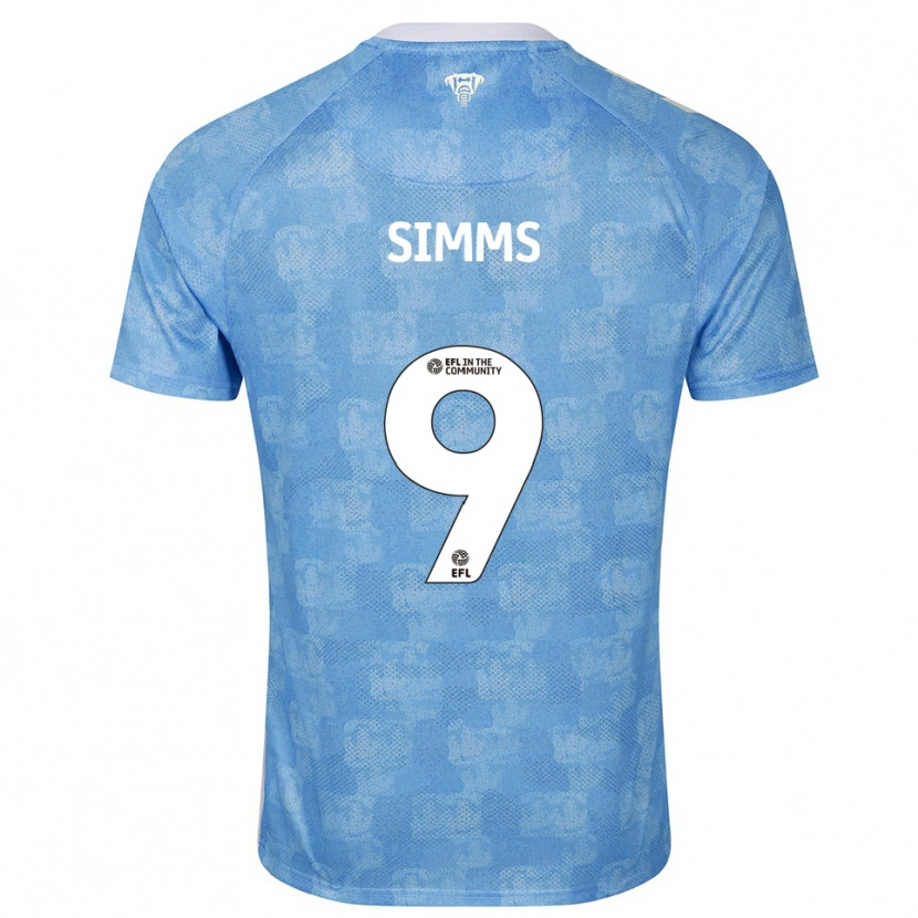 Danxen Homem Camisola Ellis Simms #9 Azul Celeste Branco Principal 2025/26 Camisa Brasil