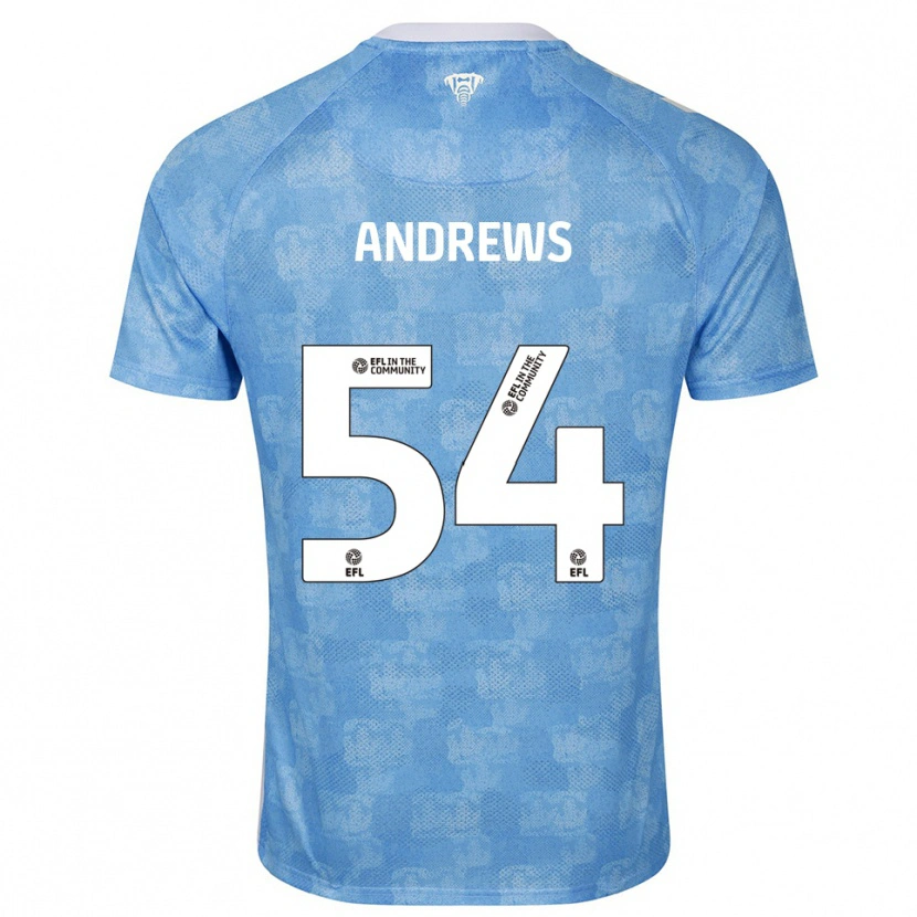 Danxen Homem Camisola Kai Andrews #54 Azul Celeste Branco Principal 2025/26 Camisa Brasil