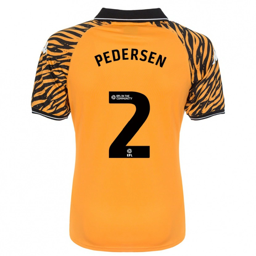 Danxen Homem Camisola Eden Pedersen #2 Laranja Preto Principal 2025/26 Camisa Brasil