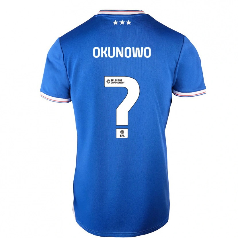 Danxen Homem Camisola Emmanuel Okunowo #0 Azul Branco Principal 2025/26 Camisa Brasil