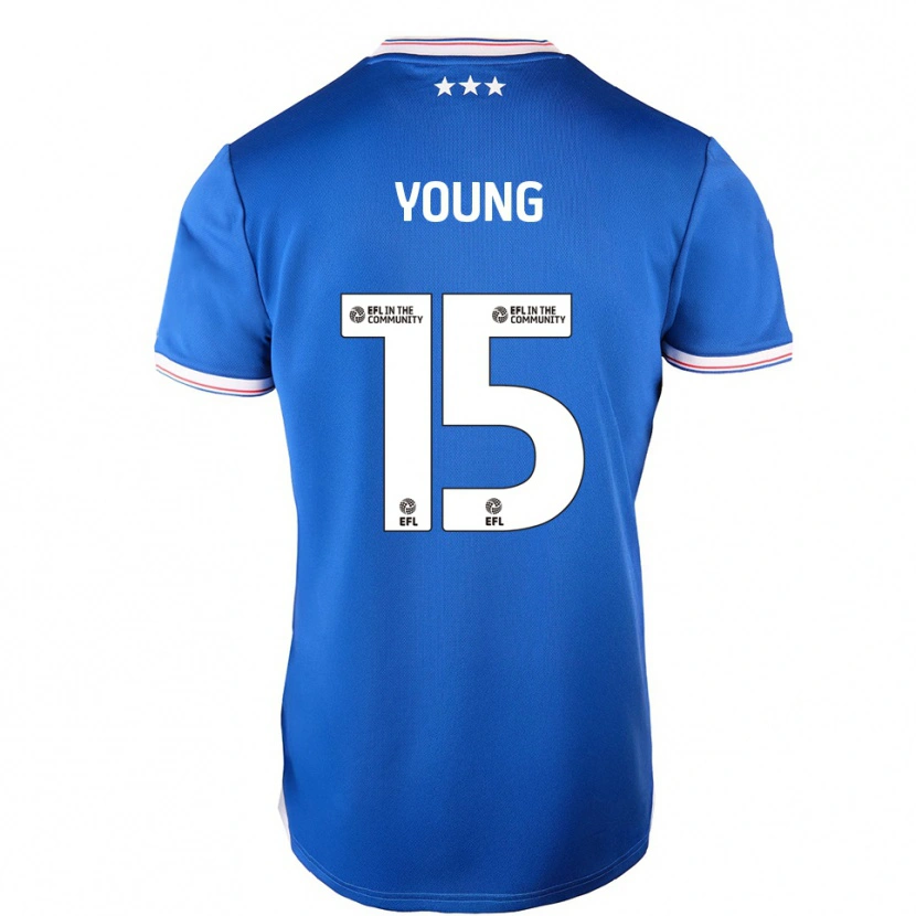 Danxen Homem Camisola Ashley Young #15 Azul Branco Principal 2025/26 Camisa Brasil
