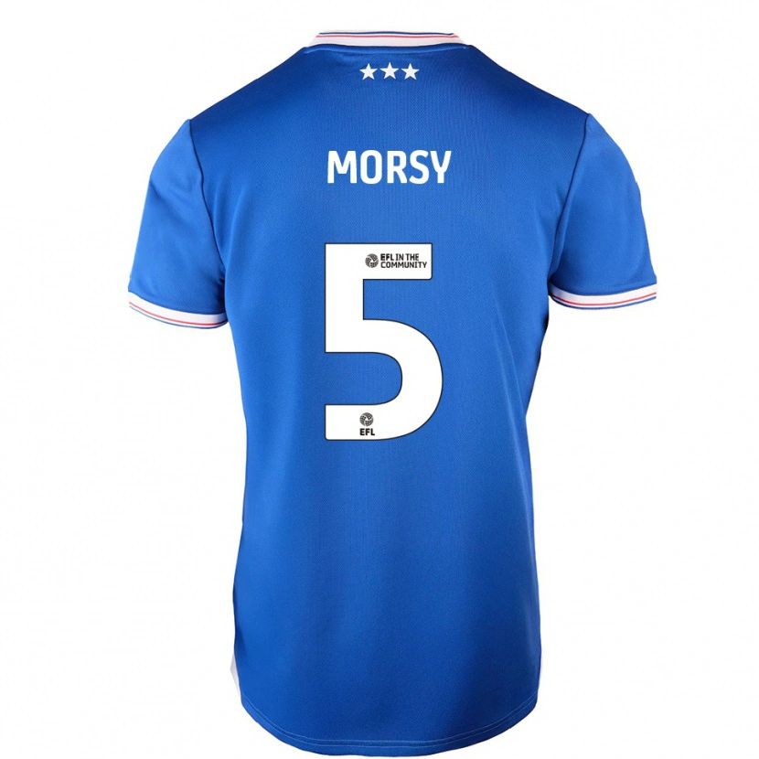 Danxen Homem Camisola Samy Morsy #5 Azul Branco Principal 2025/26 Camisa Brasil