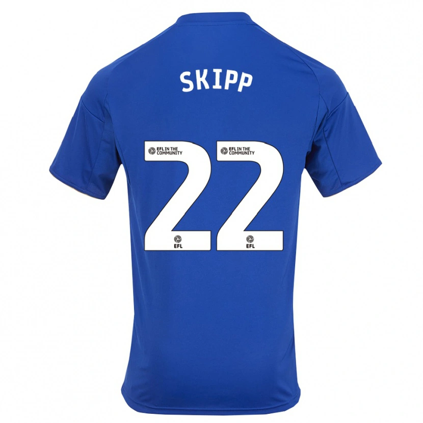 Danxen Homem Camisola Oliver Skipp #22 Azul Dourado Principal 2025/26 Camisa Brasil