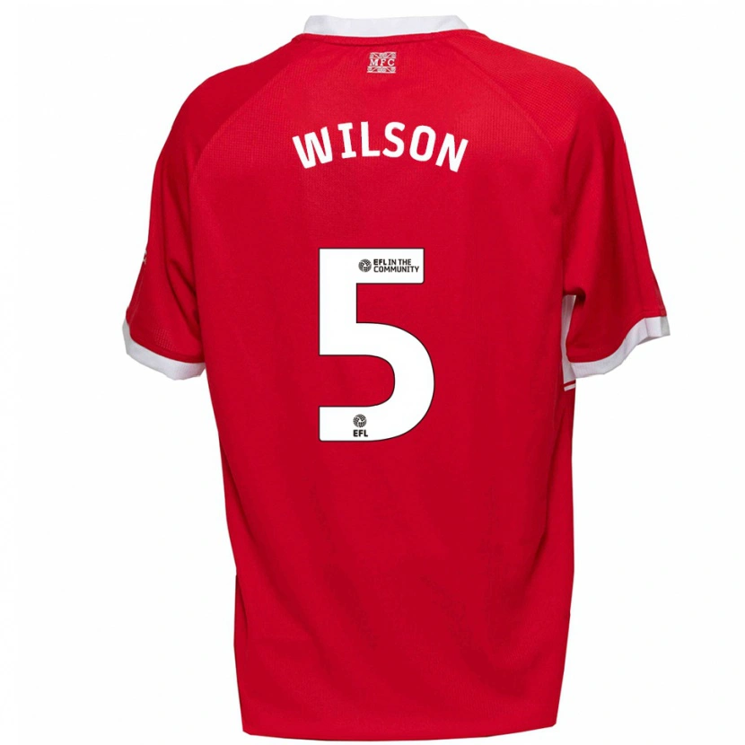 Danxen Homem Camisola James Wilson #5 Vermelho Branco Principal 2025/26 Camisa Brasil