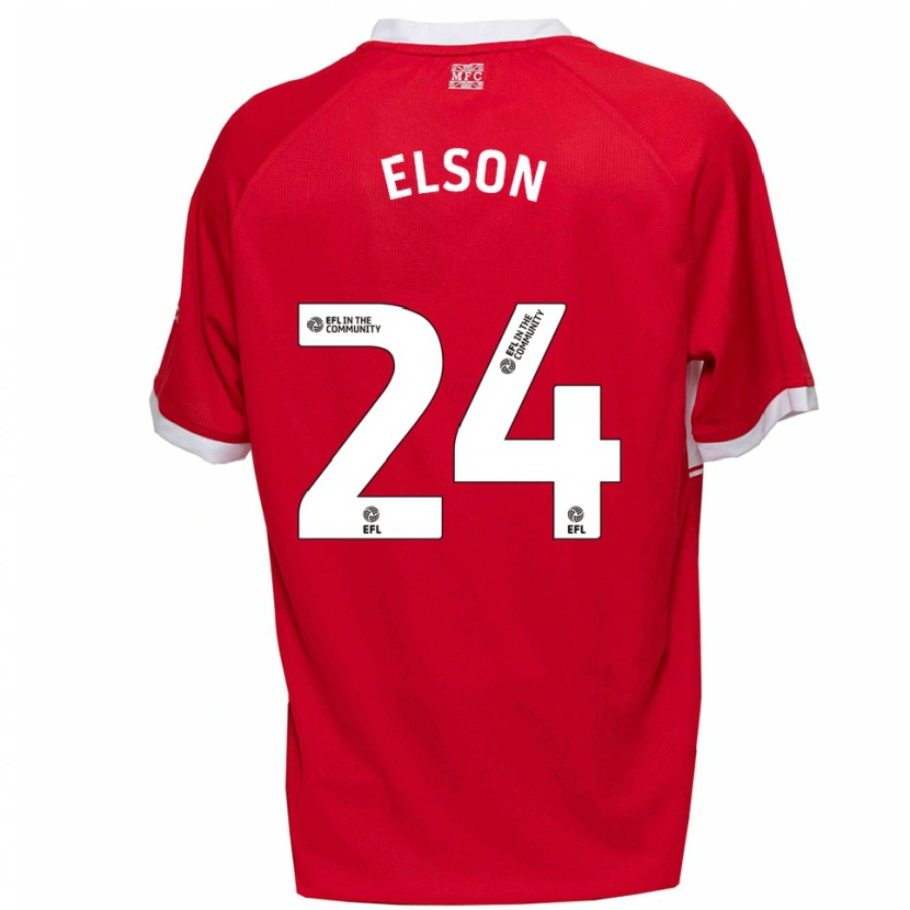 Danxen Homem Camisola Kacie Elson #24 Vermelho Branco Principal 2025/26 Camisa Brasil