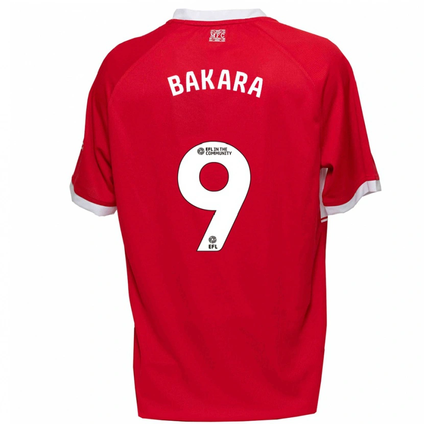 Danxen Homem Camisola Hakeem Bakara #9 Vermelho Branco Principal 2025/26 Camisa Brasil