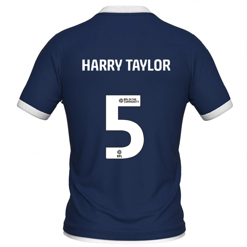 Danxen Homem Camisola Harry Taylor #5 Azul Marinho Branco Principal 2025/26 Camisa Brasil