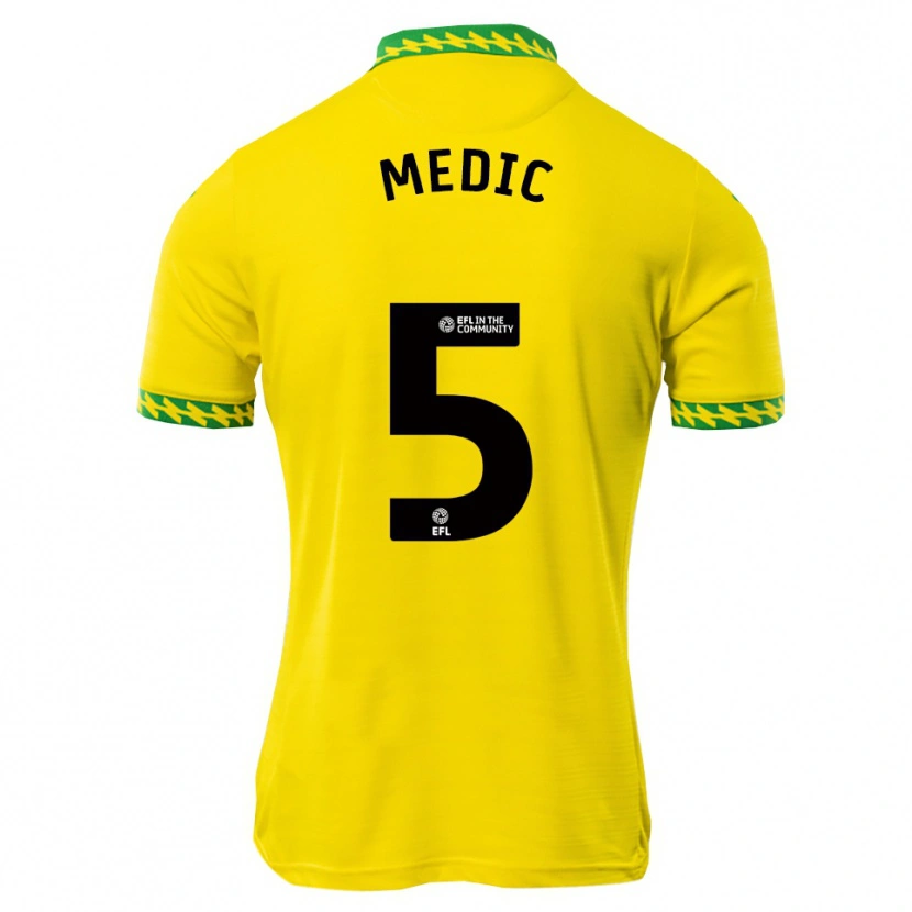 Danxen Homem Camisola Jakov Medic #5 Branco Verde Principal 2025/26 Camisa Brasil