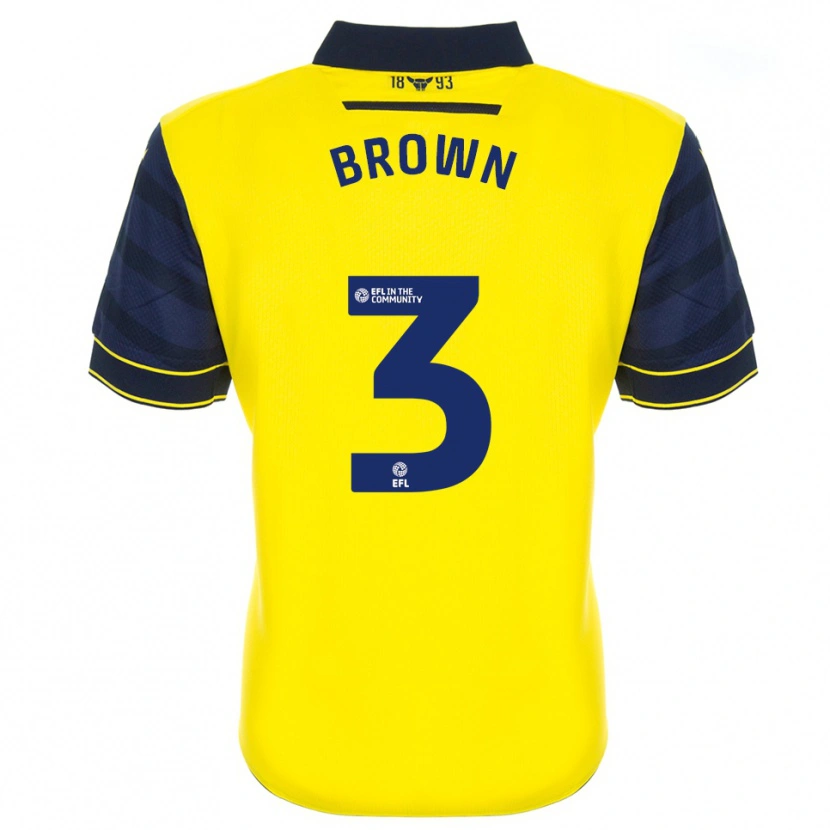 Danxen Homem Camisola Ciaron Brown #3 Amarelo Azul Marinho Principal 2025/26 Camisa Brasil