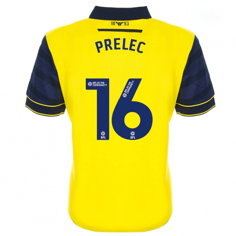 Danxen Homem Camisola Nik Prelec #16 Amarelo Azul Marinho Principal 2025/26 Camisa Brasil