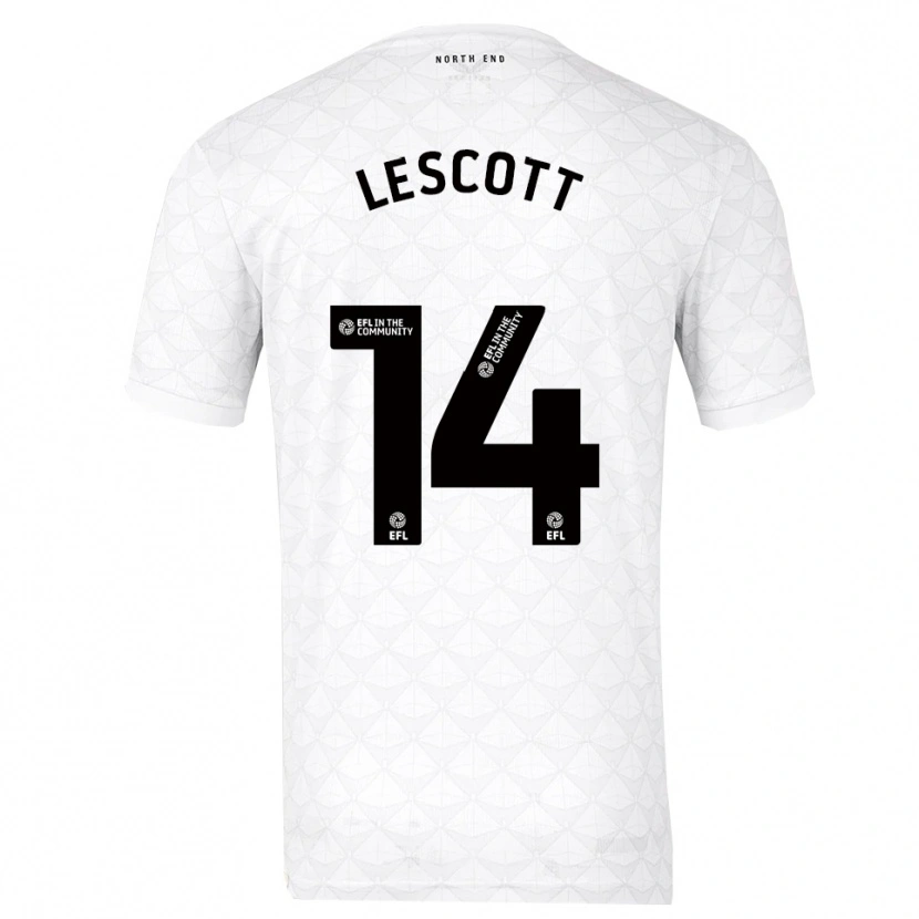 Danxen Homem Camisola Clayton Lescott #14 Branco Vermelho Principal 2025/26 Camisa Brasil