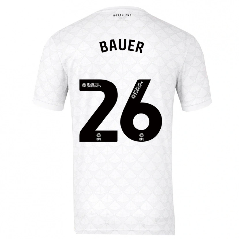 Danxen Homem Camisola Patrick Bauer #26 Branco Vermelho Principal 2025/26 Camisa Brasil