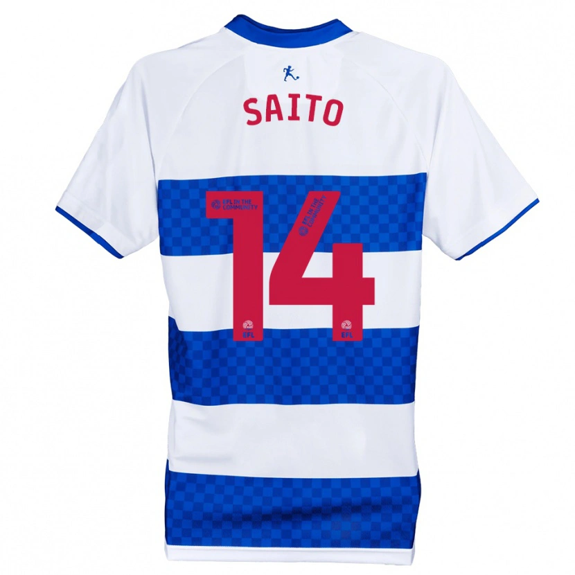 Danxen Homem Camisola Koki Saito #14 Azul Branco Principal 2025/26 Camisa Brasil