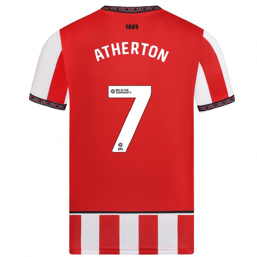 Danxen Homem Camisola Alfie Atherton #7 Vermelho Branco Principal 2025/26 Camisa Brasil
