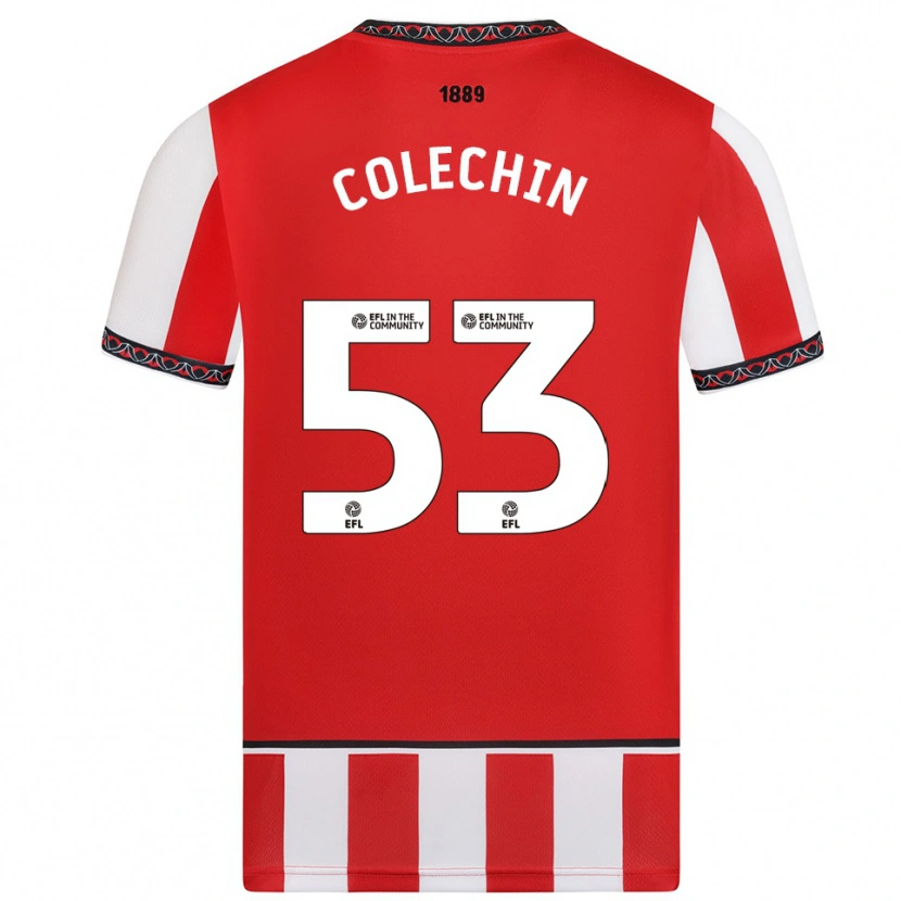 Danxen Homem Camisola Sam Colechin #53 Vermelho Branco Principal 2025/26 Camisa Brasil