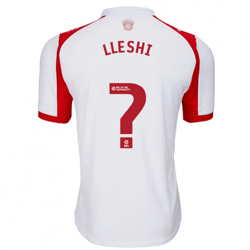 Danxen Homem Camisola Henri Lleshi #0 Branco Vermelho Principal 2025/26 Camisa Brasil