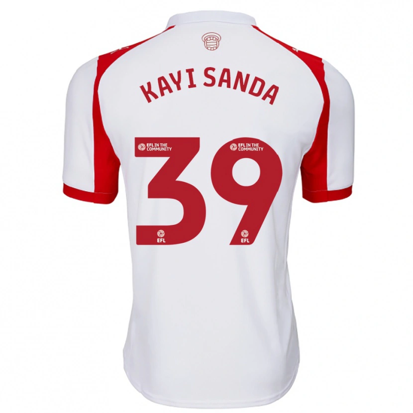 Danxen Homem Camisola Joachim Kayi Sanda #39 Branco Vermelho Principal 2025/26 Camisa Brasil