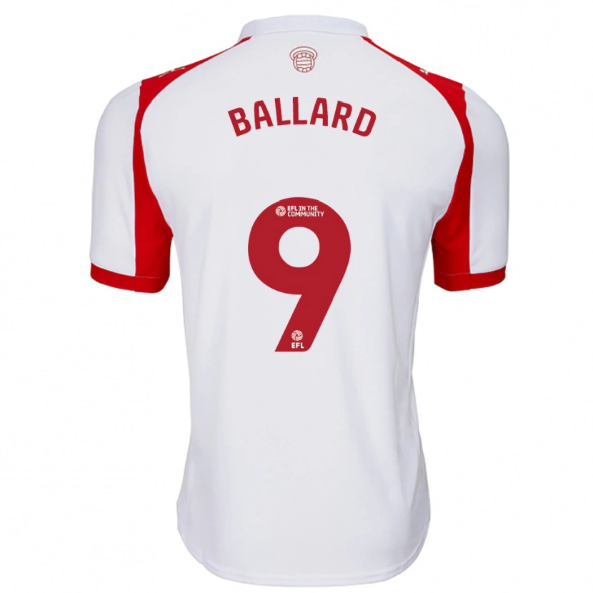 Danxen Homem Camisola Dom Ballard #9 Branco Vermelho Principal 2025/26 Camisa Brasil