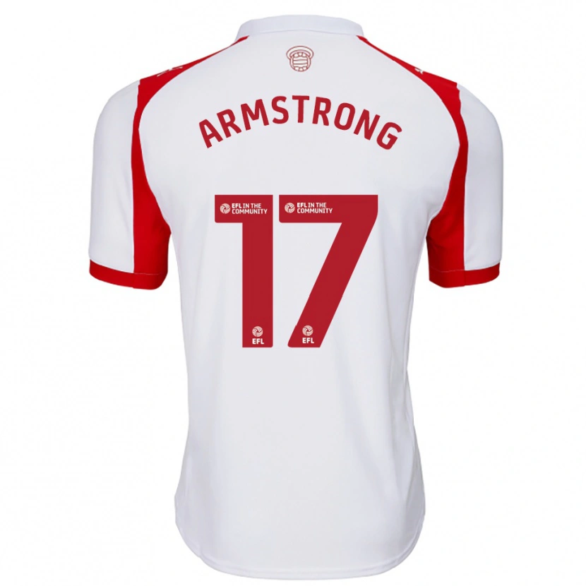 Danxen Homem Camisola Stuart Armstrong #17 Branco Vermelho Principal 2025/26 Camisa Brasil