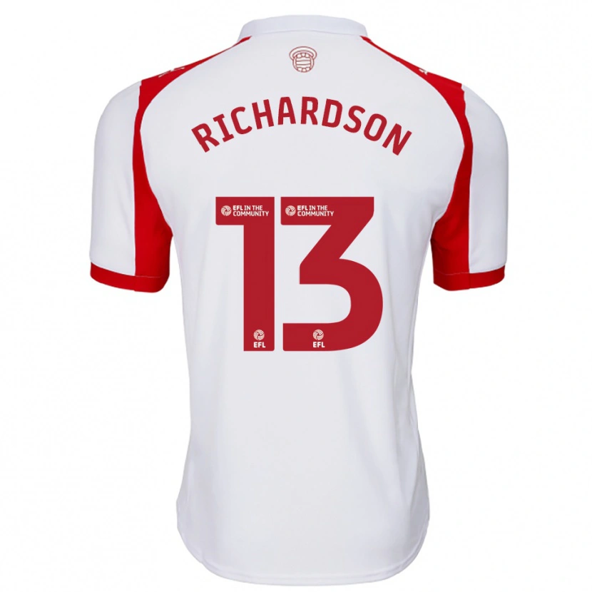 Danxen Homem Camisola Cale Richardson #13 Branco Vermelho Principal 2025/26 Camisa Brasil