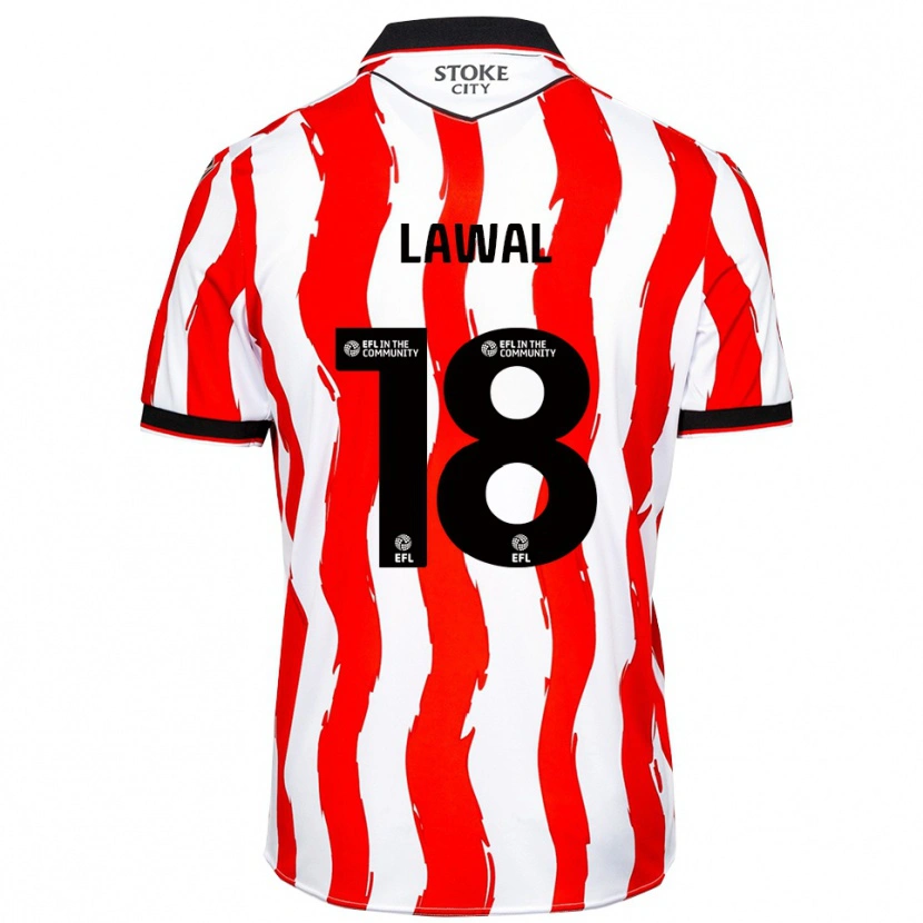 Danxen Homem Camisola Bosun Lawal #18 Branco Vermelho Principal 2025/26 Camisa Brasil