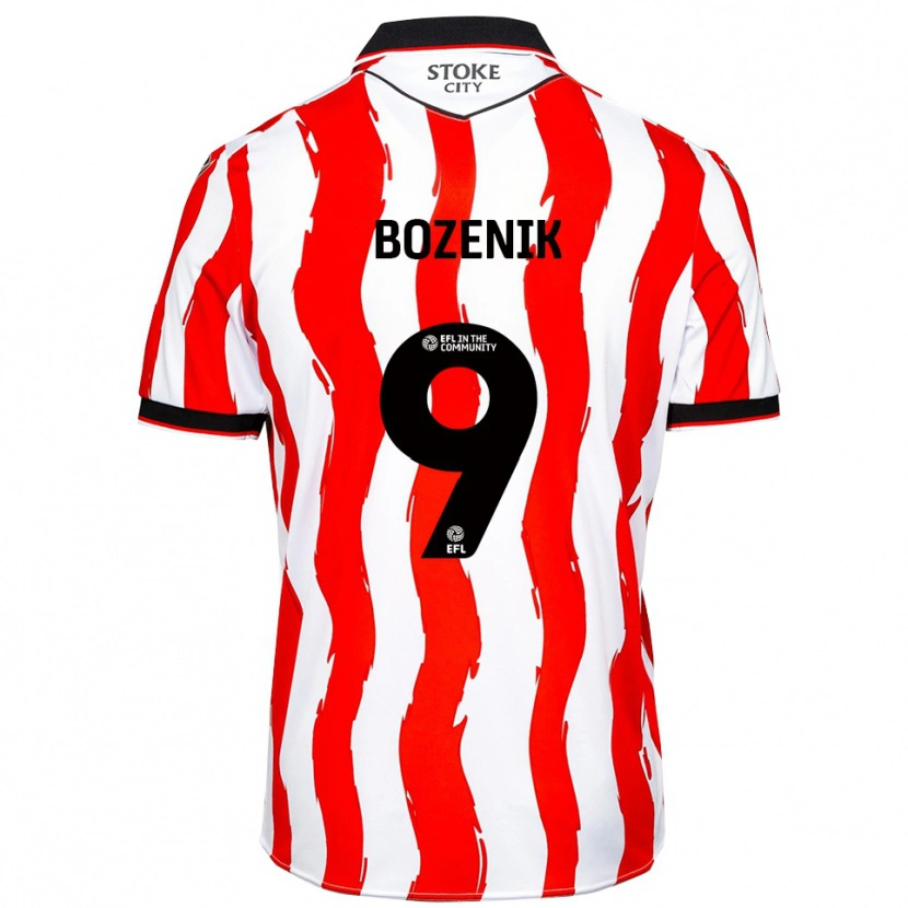 Danxen Homem Camisola Róbert Boženík #9 Branco Vermelho Principal 2025/26 Camisa Brasil