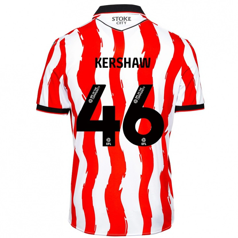 Danxen Homem Camisola Ben Kershaw #46 Branco Vermelho Principal 2025/26 Camisa Brasil