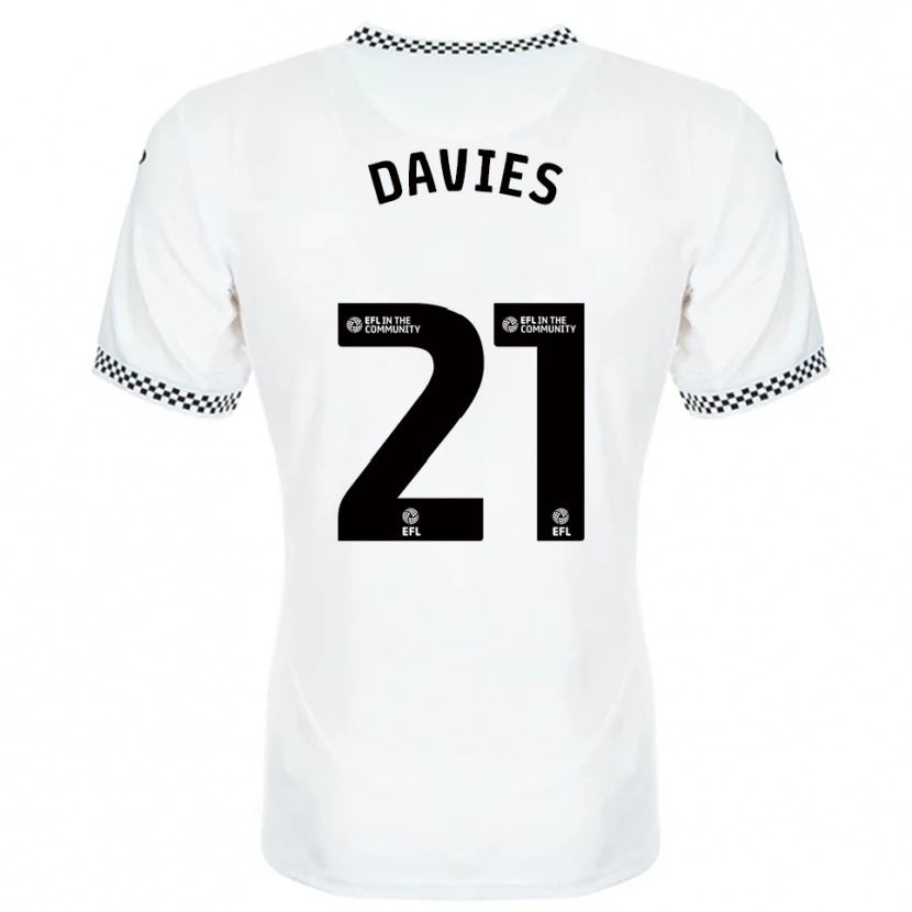 Danxen Homem Camisola Laura Davies #21 Branco Laranja Principal 2025/26 Camisa Brasil