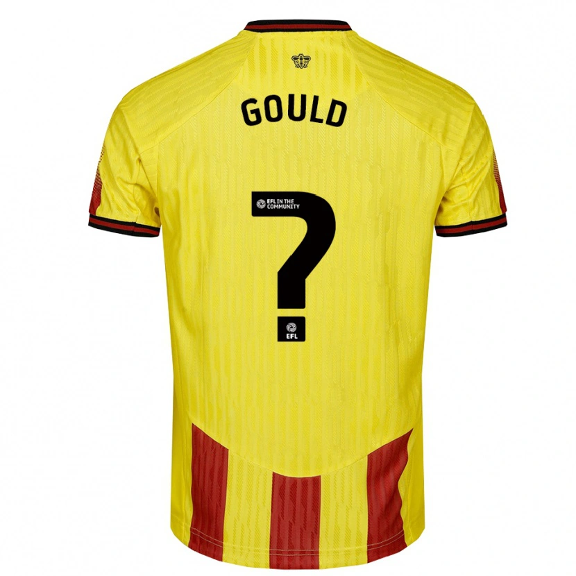 Danxen Homem Camisola Ali Gould #0 Amarelo Vermelho Principal 2025/26 Camisa Brasil