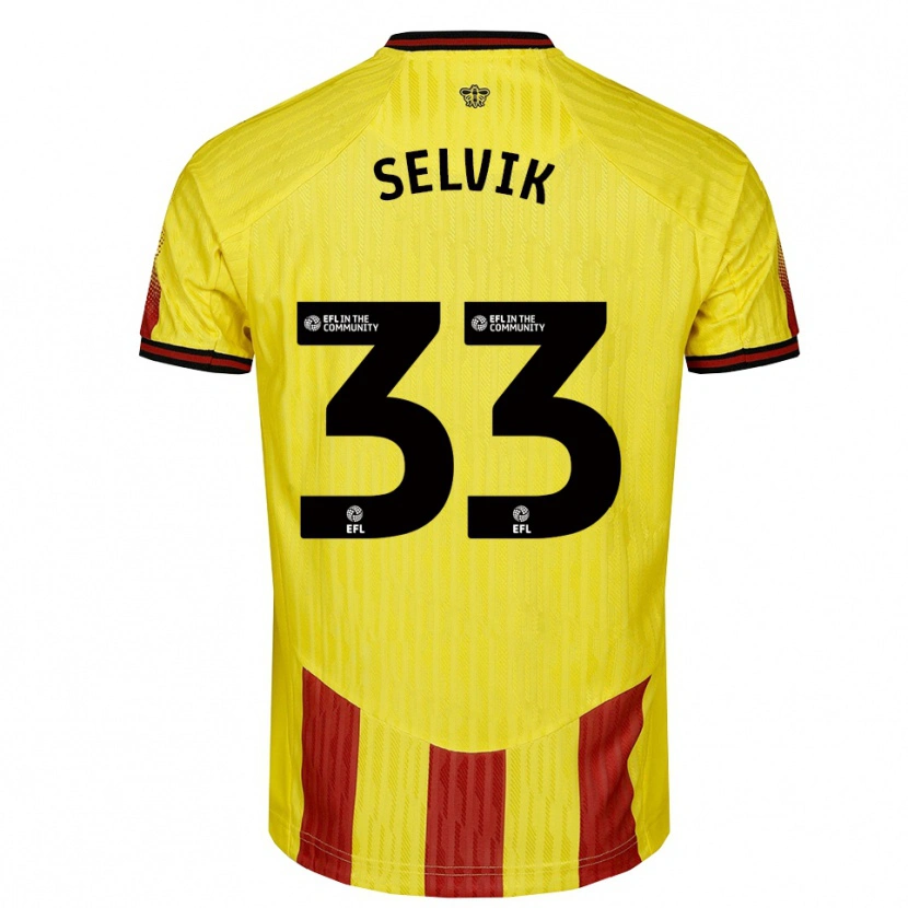 Danxen Homem Camisola Egil Selvik #33 Amarelo Vermelho Principal 2025/26 Camisa Brasil