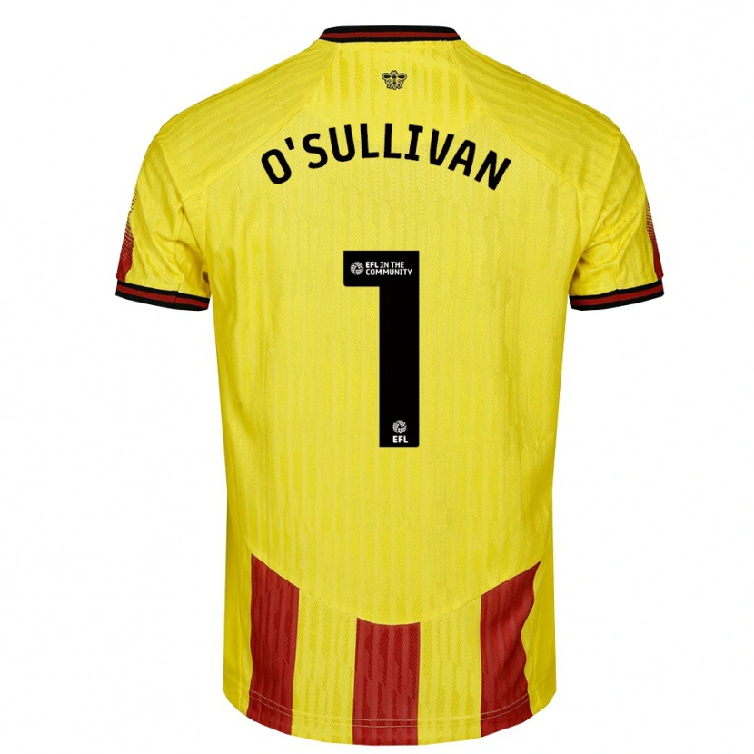 Danxen Homem Camisola Maria O'sullivan #1 Amarelo Vermelho Principal 2025/26 Camisa Brasil