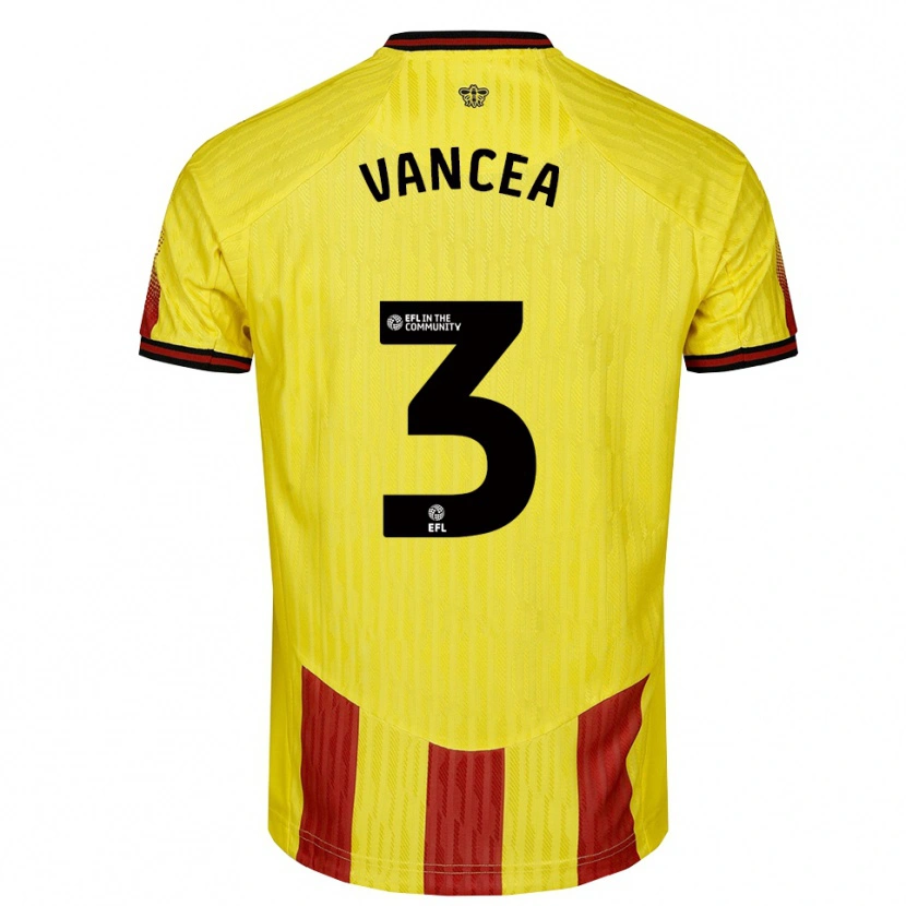Danxen Homem Camisola Raul Vancea #3 Amarelo Vermelho Principal 2025/26 Camisa Brasil
