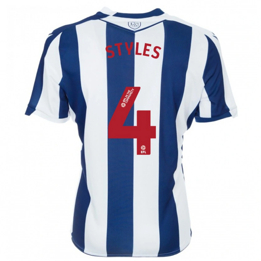 Danxen Homem Camisola Callum Styles #4 Azul Marinho Branco Principal 2025/26 Camisa Brasil