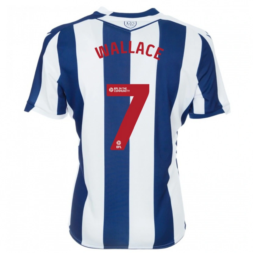 Danxen Homem Camisola Jed Wallace #7 Azul Marinho Branco Principal 2025/26 Camisa Brasil