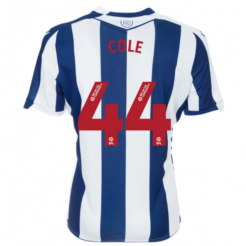 Danxen Homem Camisola Devante Cole #44 Azul Marinho Branco Principal 2025/26 Camisa Brasil