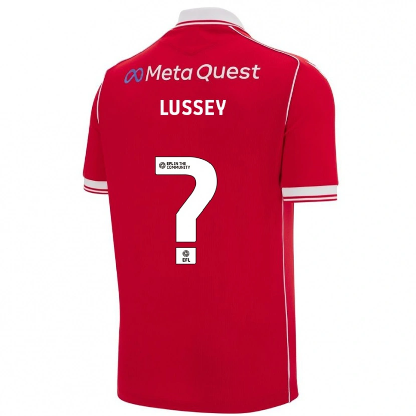 Danxen Homem Camisola Alfie Lussey #0 Vermelho Branco Principal 2025/26 Camisa Brasil