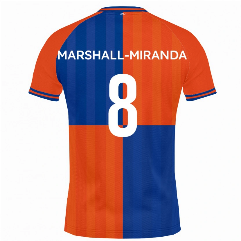 Danxen Homem Camisola Marley Marshall-Miranda #8 Laranja Azul Royal Principal 2025/26 Camisa Brasil