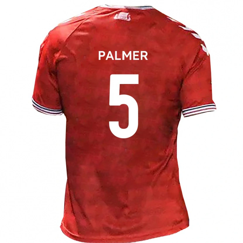 Danxen Homem Camisola Ashley Palmer #5 Vermelho Branco Principal 2025/26 Camisa Brasil